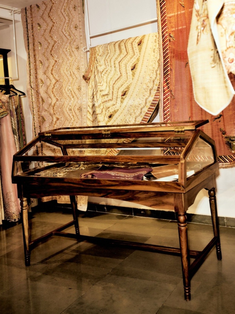 Vintage furniture at the Pankaj Heritage atelier in Delhi