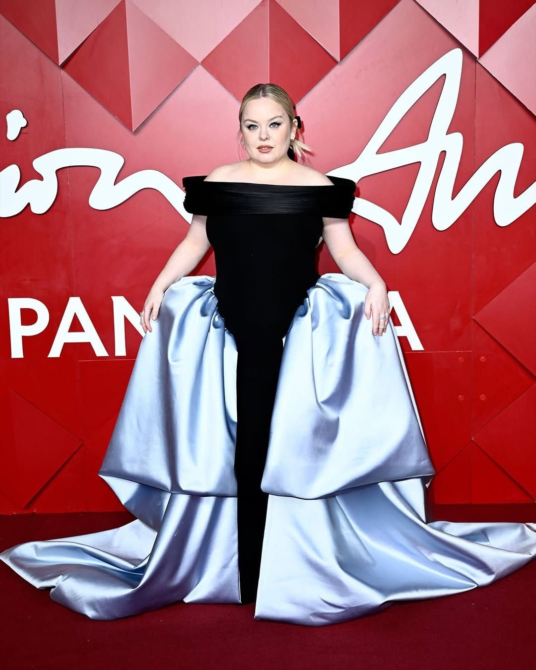 Bridgerton actor Nicola Coughlan in Gaurav Gupta ta the 2024 British Fashion Awards