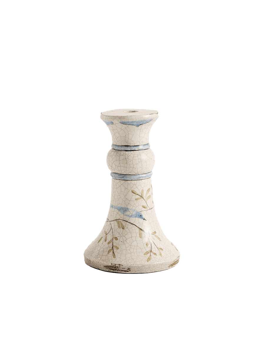Pottery Barn Ornate hand-painted taper holder