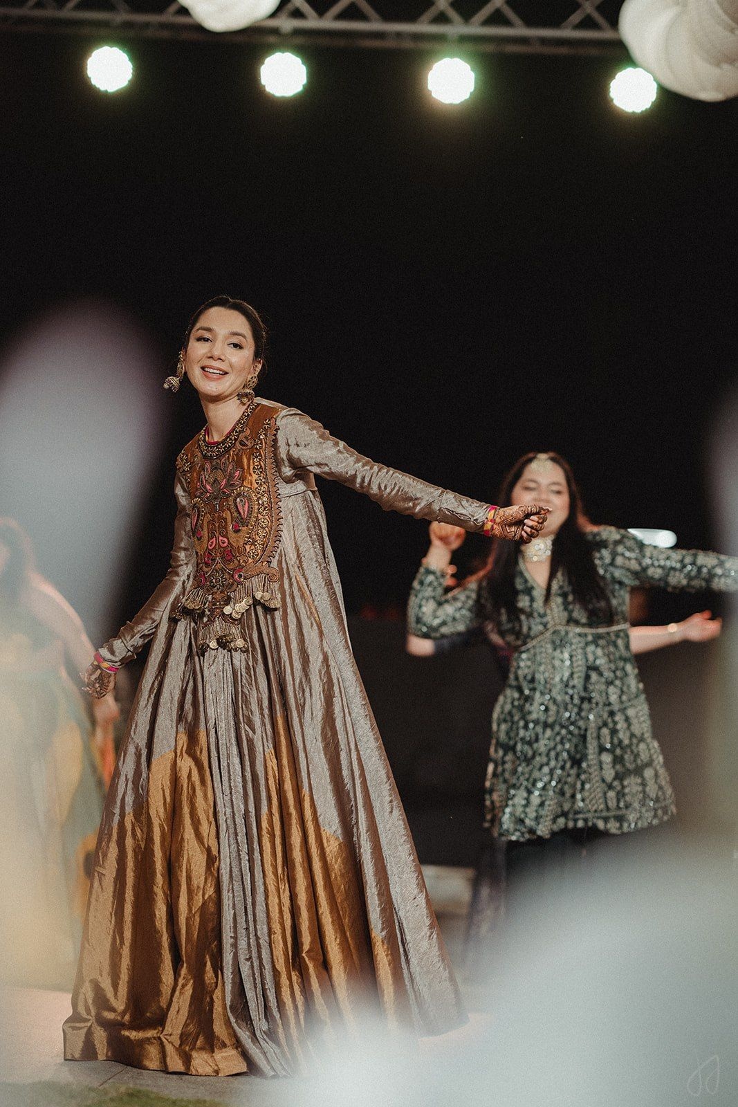Bride Priya Mittal in Delhi Vintage Co on her sangeet