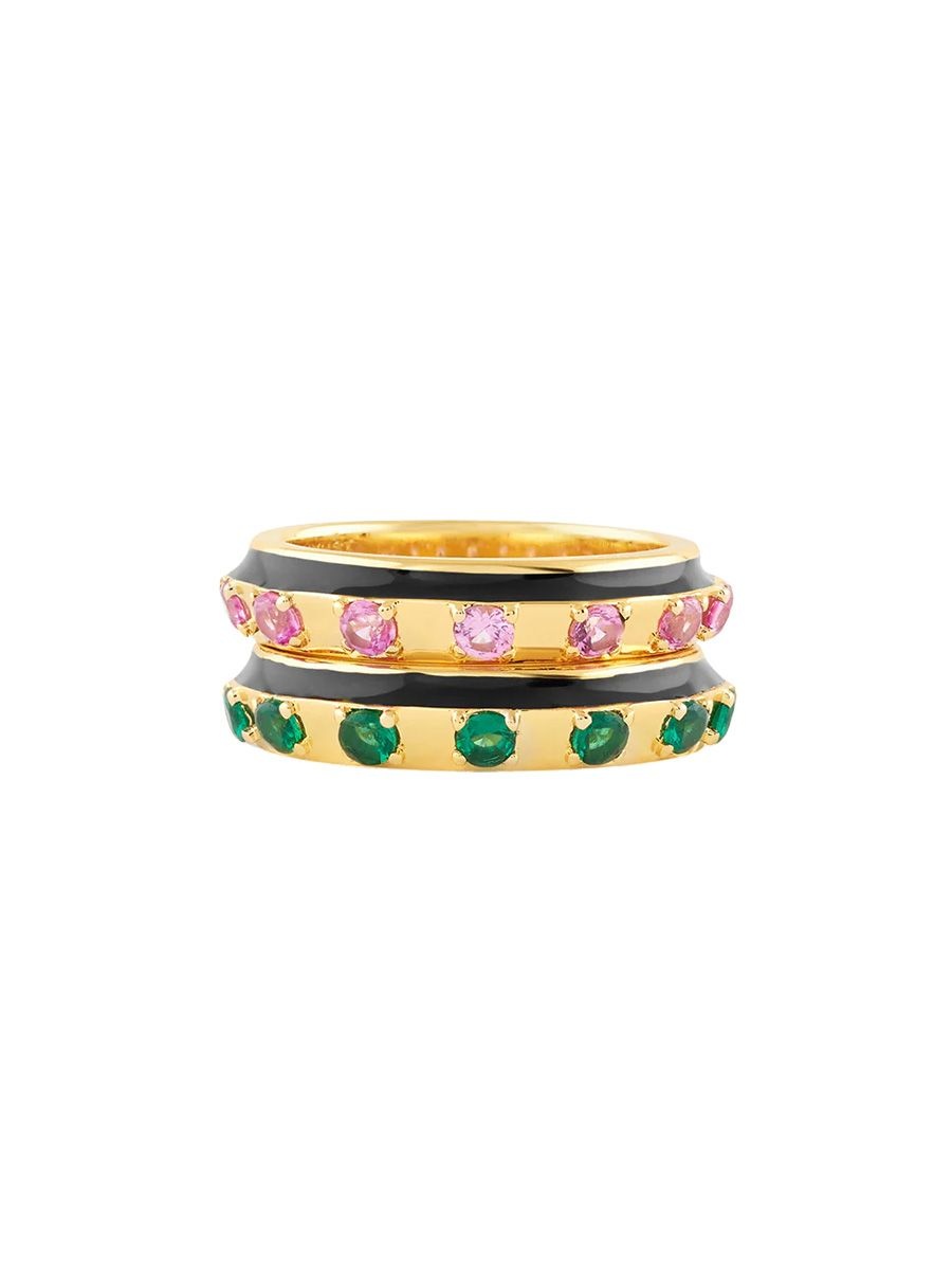 Isharya Celestial Duality Ring Stack, Rakshabandhan Gift, The Nod Mag