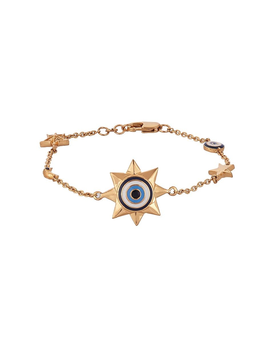 Outhouse Eye Promise Trinity Chain Bracelet, Rakshabandhan Gift, The Nod Mag