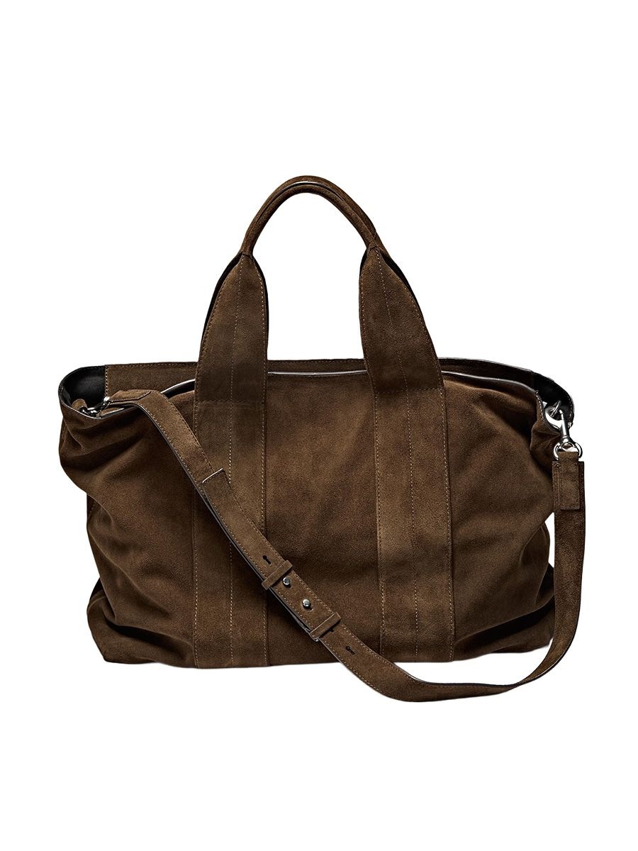 Massimo Dutti Split suede leather tote bag, Rakshabandhan Gift, The Nod Mag