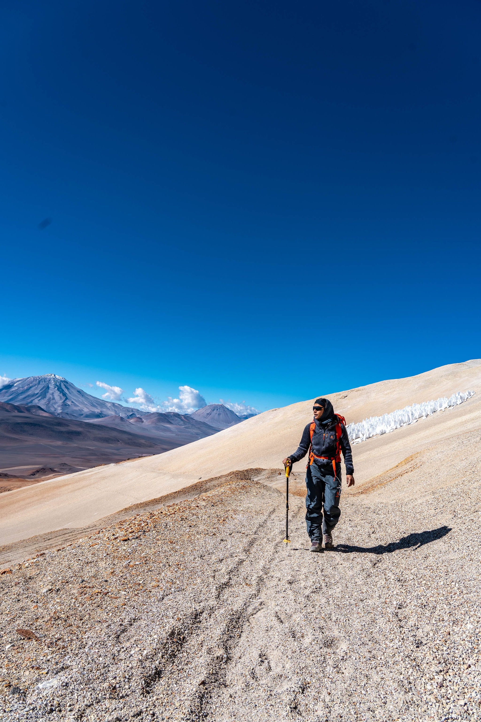 Rii trekking the Atacama Desert in Chile