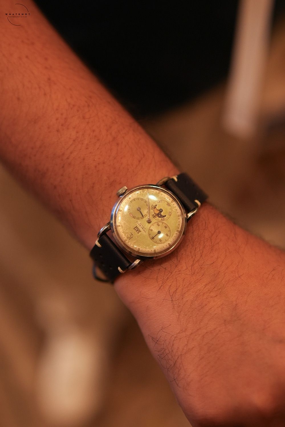 Rudra Jog owns more than 40 watches, including this Universal Genève triple-calendar moonphase