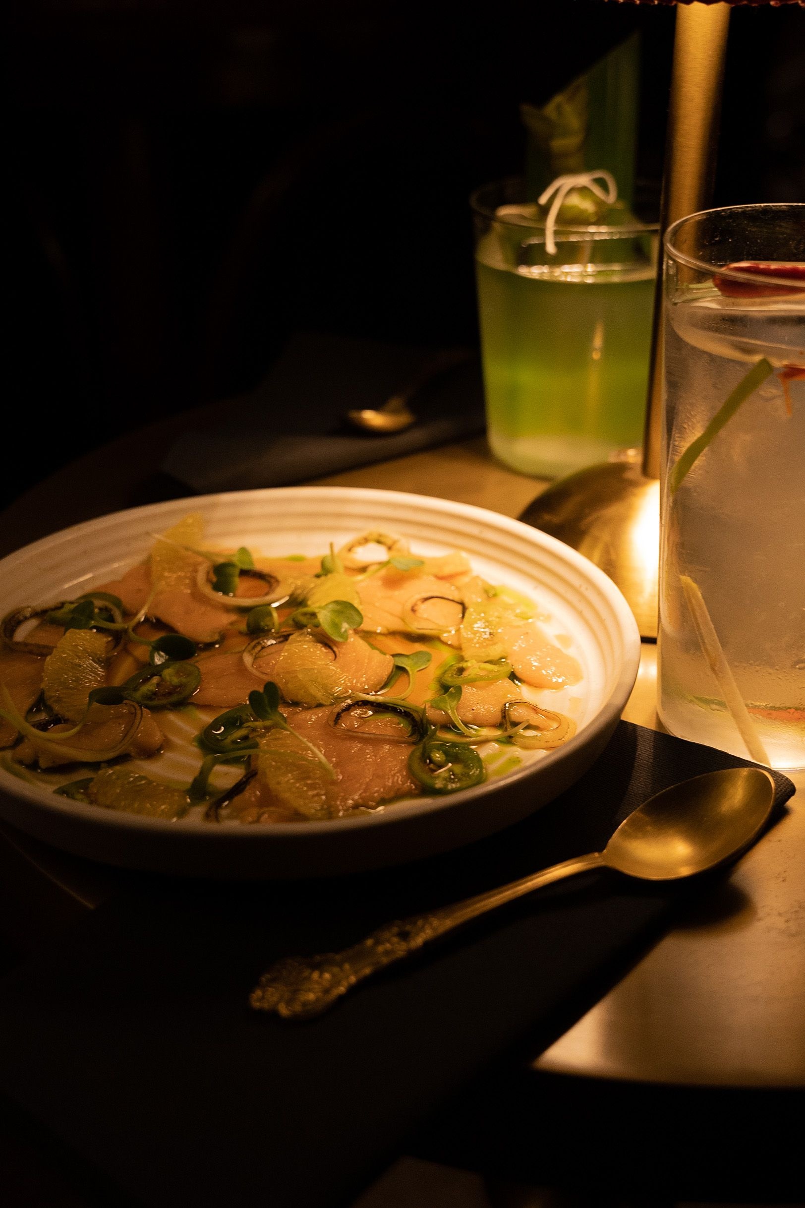 Salmon Ceviche, Noctis, Delhi Speakeasy, The Nod Mag 