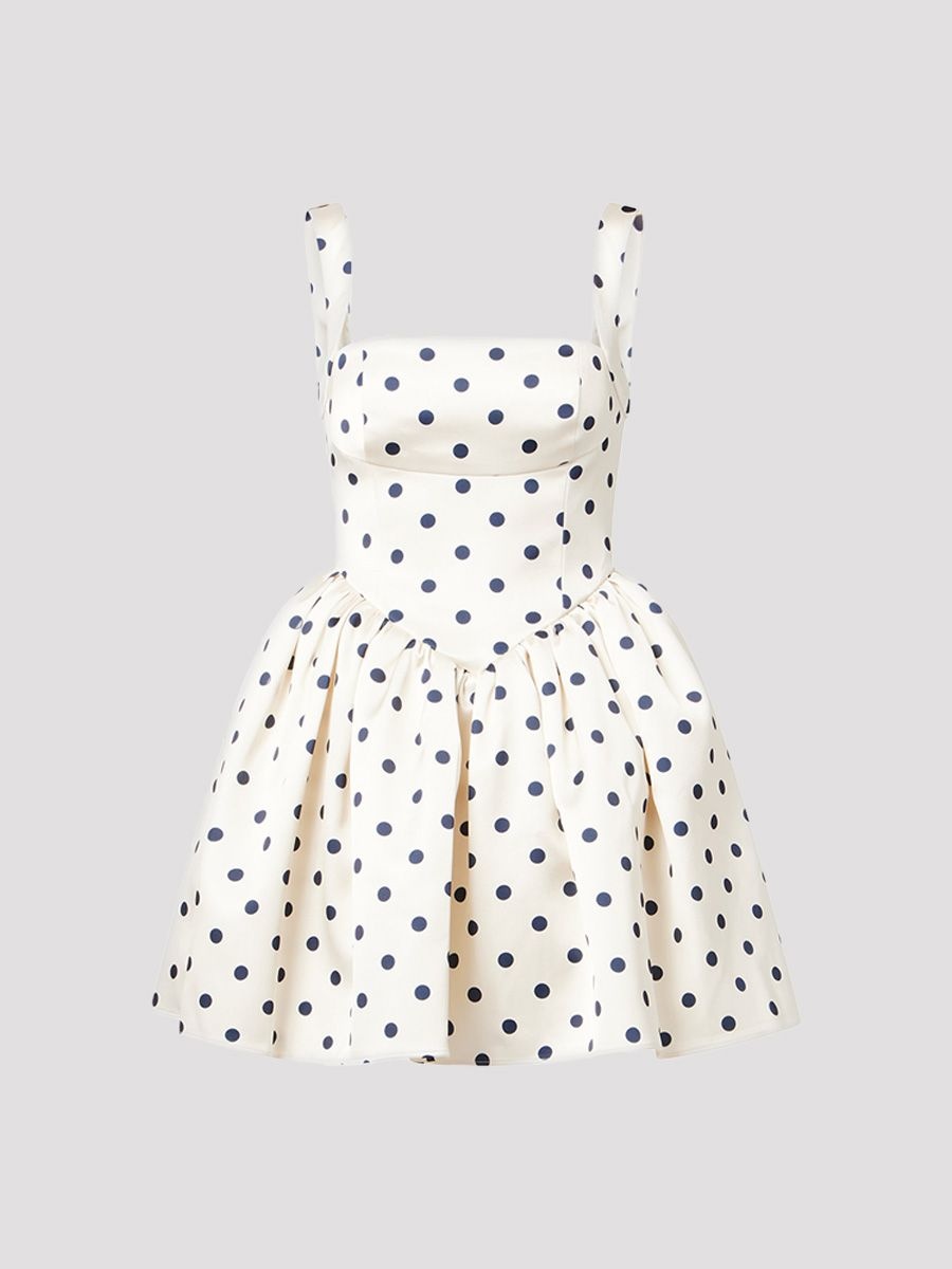 Print Mini Fit & Flare dress, Self Portrait