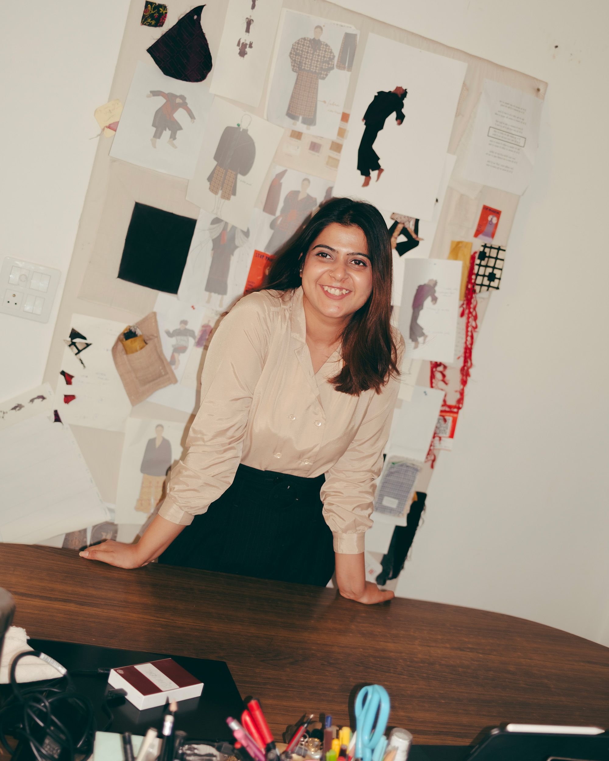 Somya Lochan, creative director of Quarter, in her studio shared with Yash Patil of That Antiquepiece