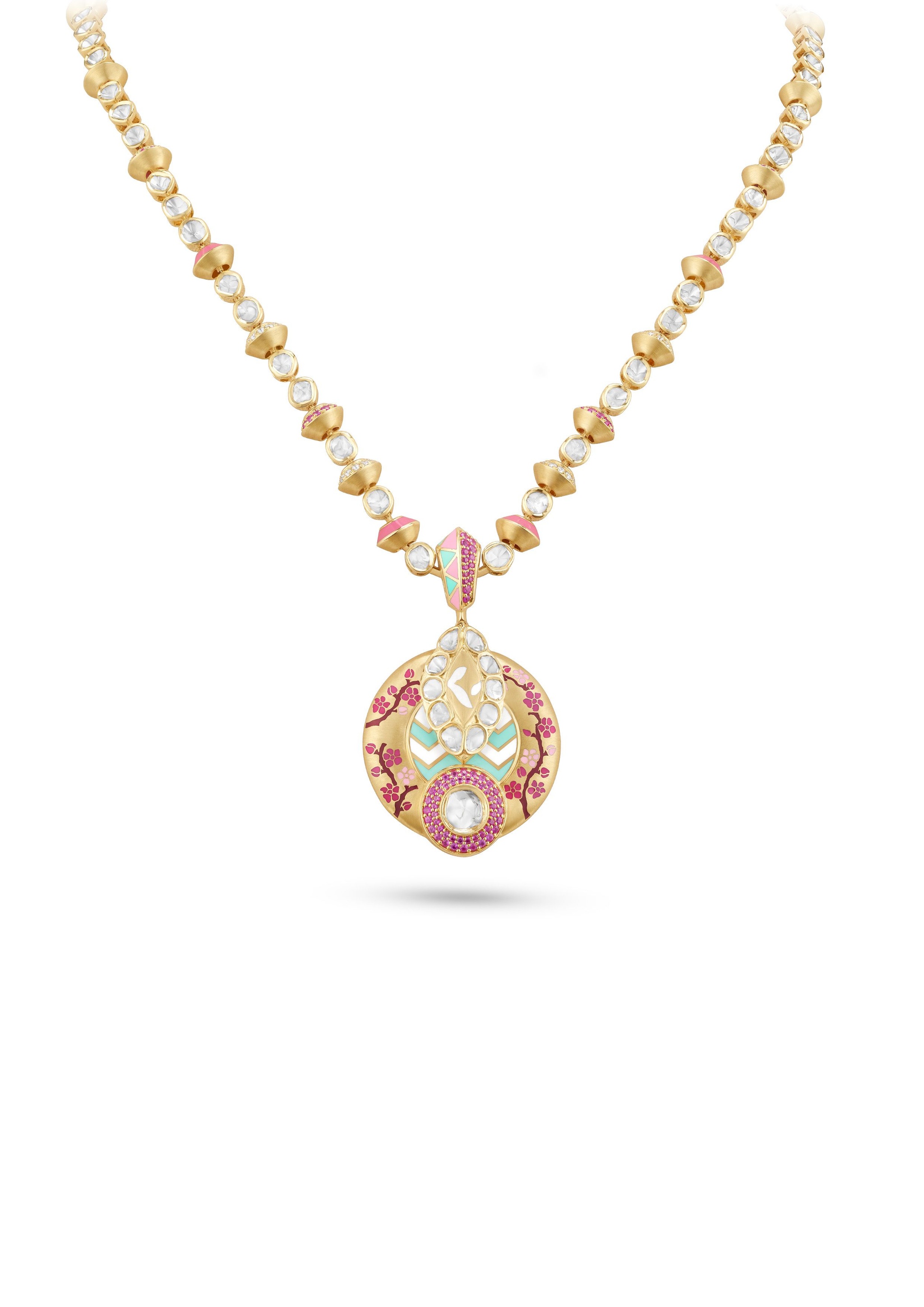 The Garden Song necklace, Meenakari, The Nod Mag
