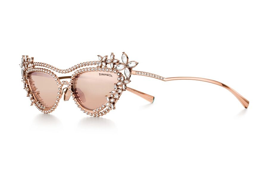 Tiffany & Co limited-edition cat eye sunglasses with crystals and floral motifs