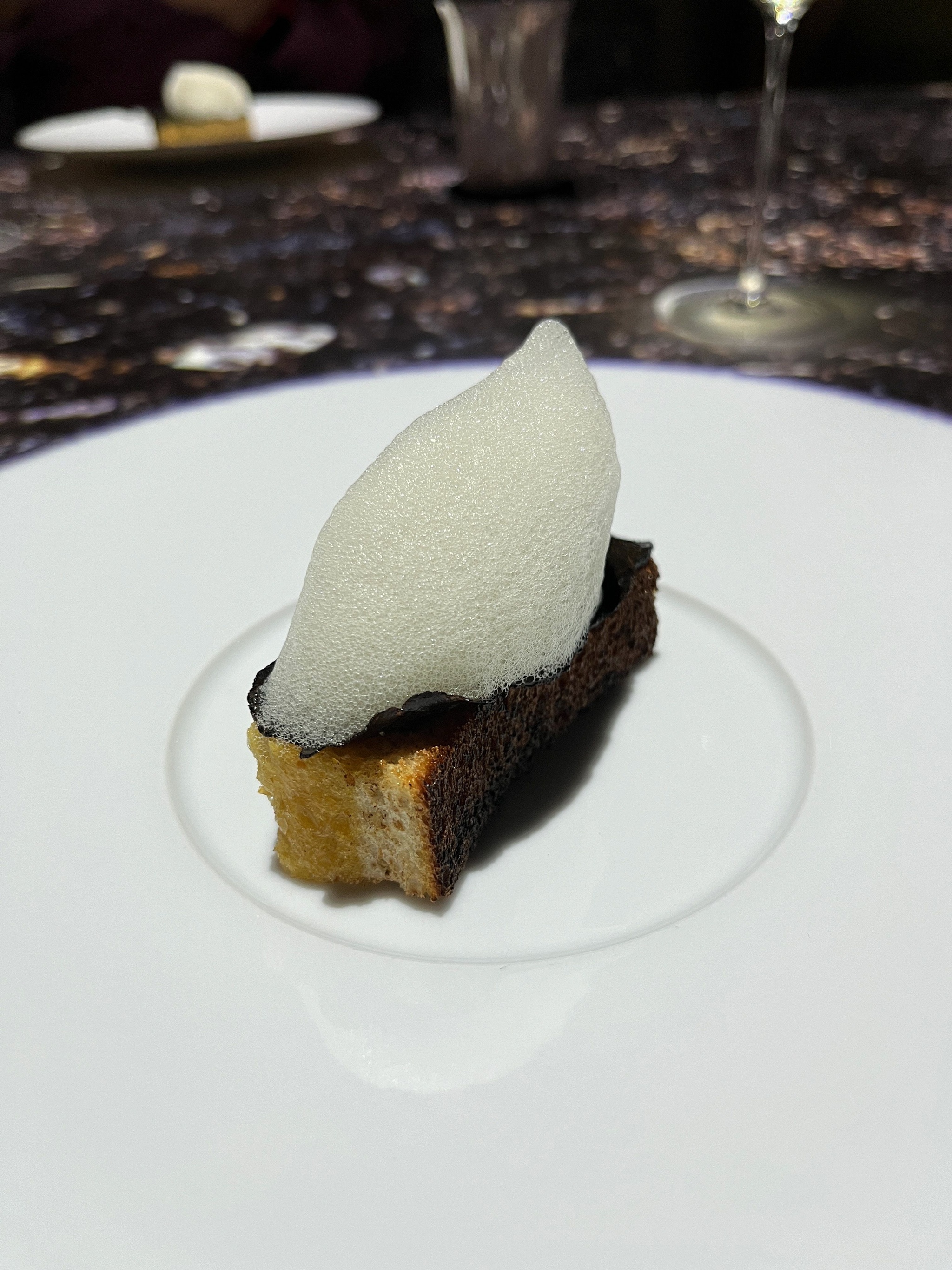 Truffle burnt soup bread at Ultra Violet