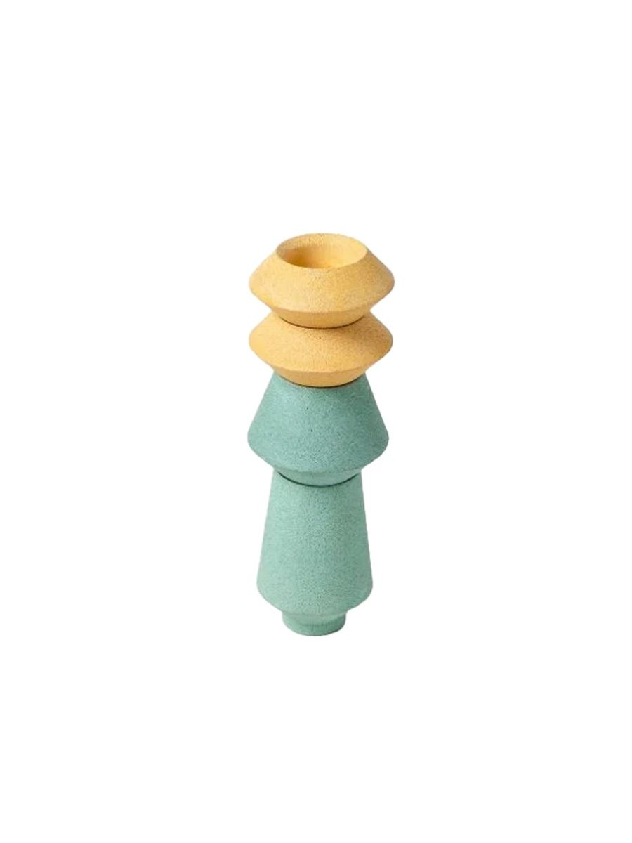 Skive slim candle stand set in mustard, Ware Innovations