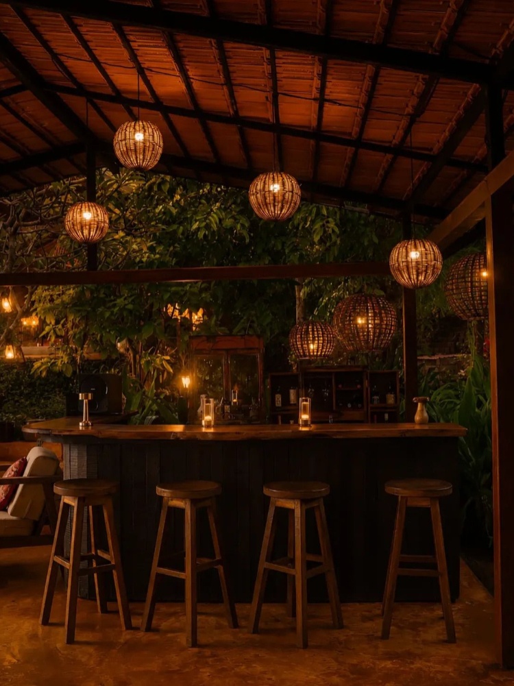 Bar area with warm ambience