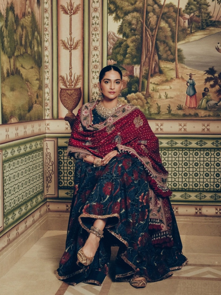 Sonam Kapoor in Illuminaire Juttis from Needledust