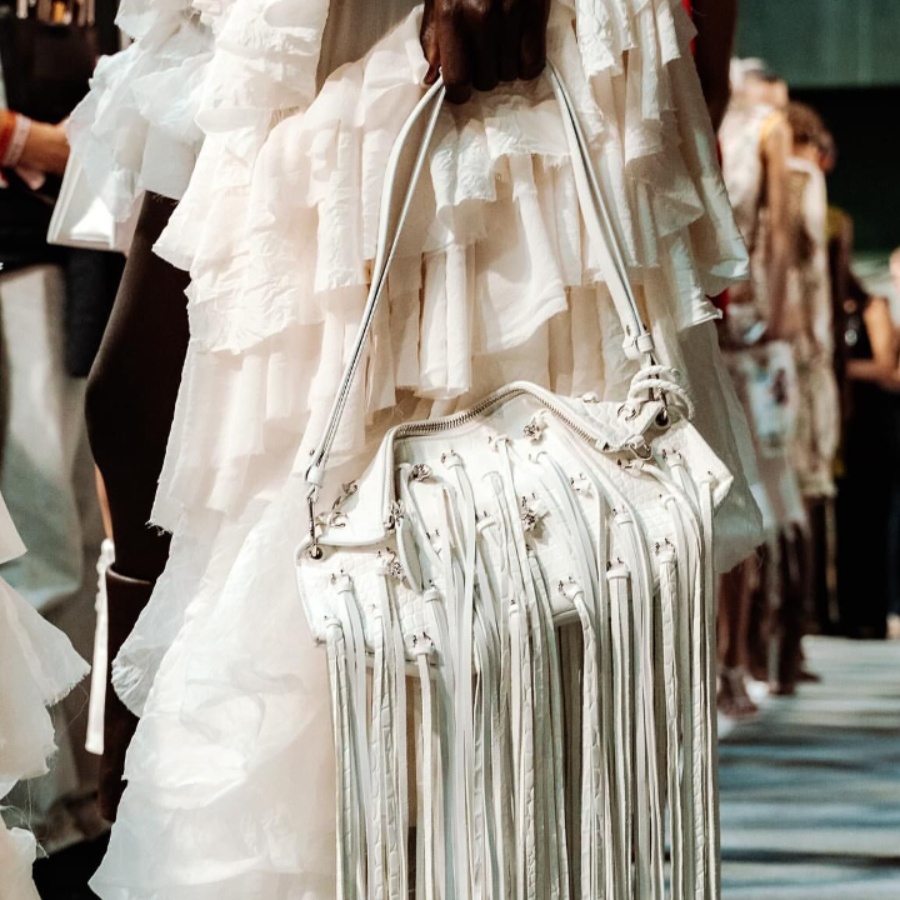 Backstage at Alexander McQueen