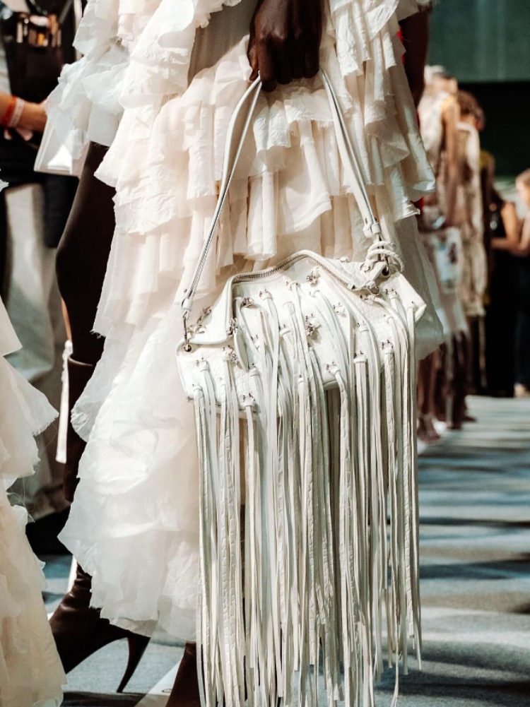 Backstage at Alexander McQueen