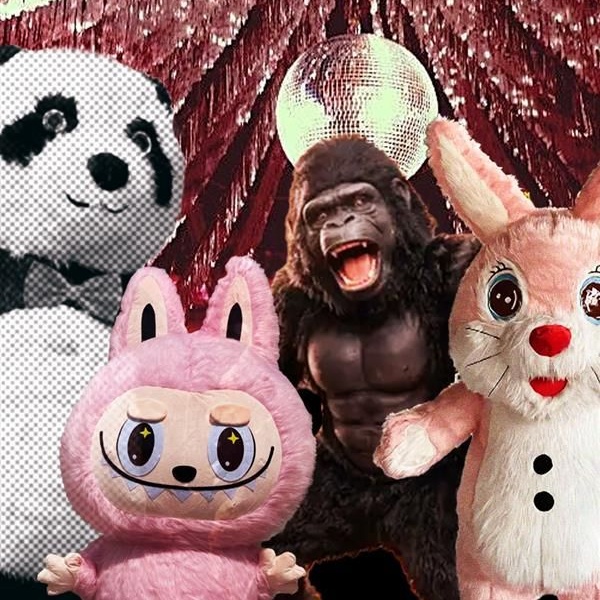 Gorillas, labubus at indian wedding sangeet