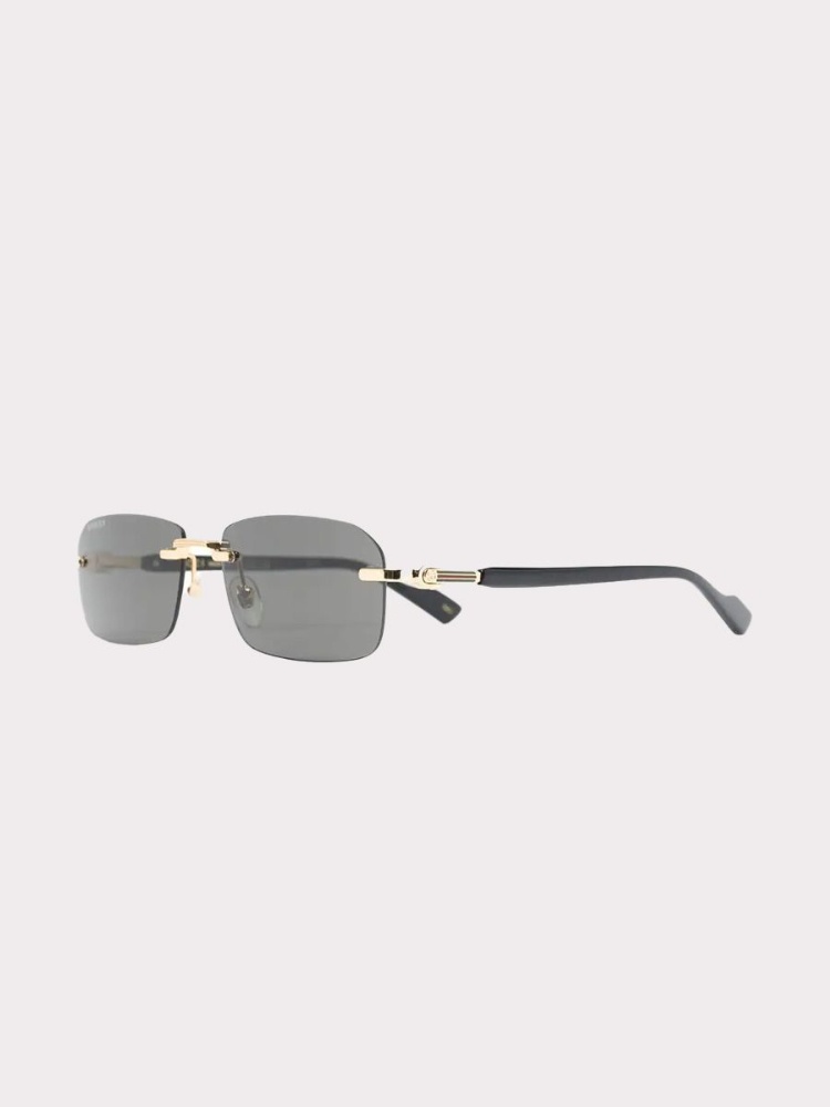 gucci rimless rectable frame sunglasses