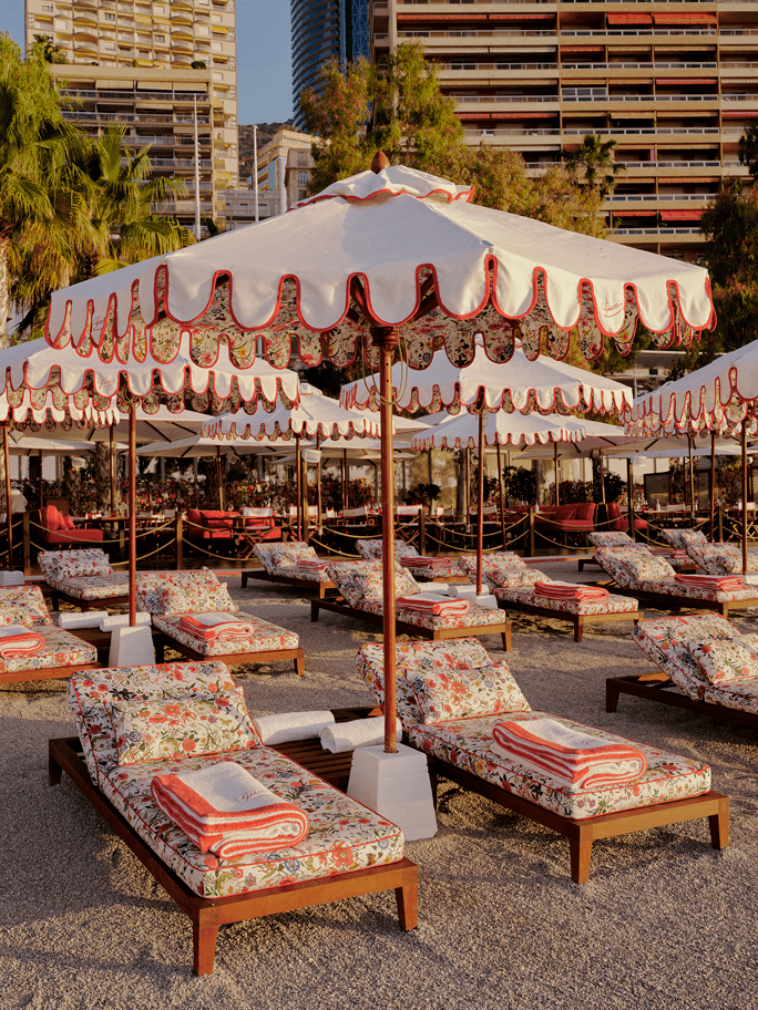Flora motifs lining the coast of Monaco