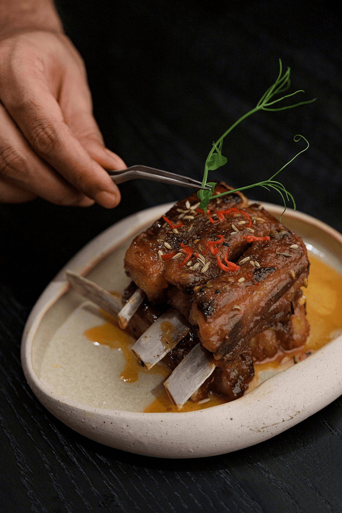 Braised ribs with Indian spices