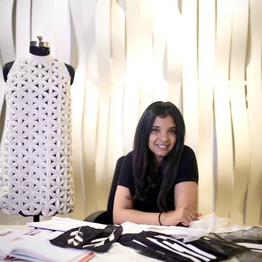 The designer Rimzim Dadu at her studio in New Delhi
