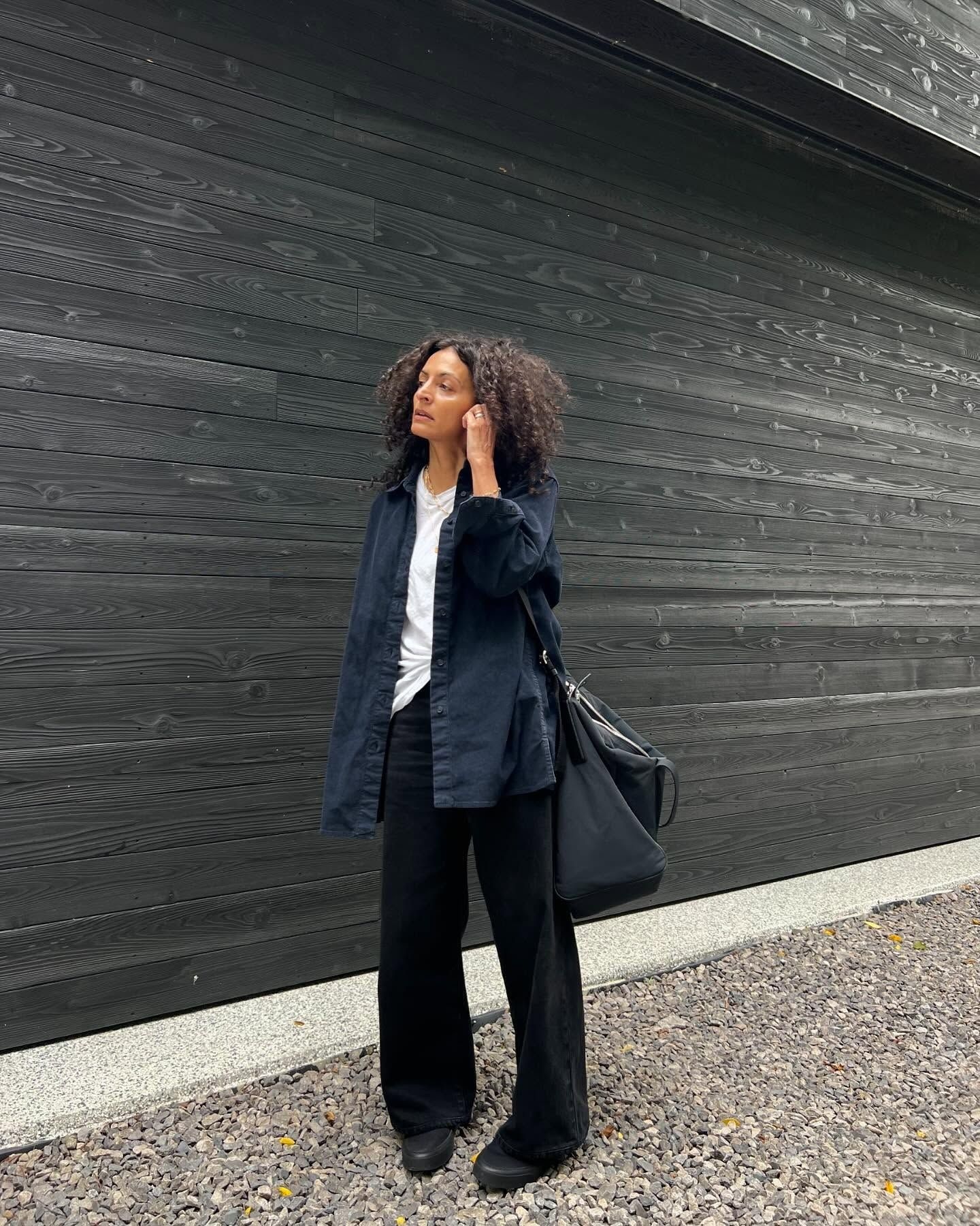 Neelam Ahooja wearing a corduroy shirt from The Row