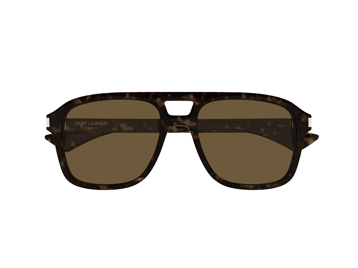 SAINT LAURENT Double-bridge unisex pilot sunglasses