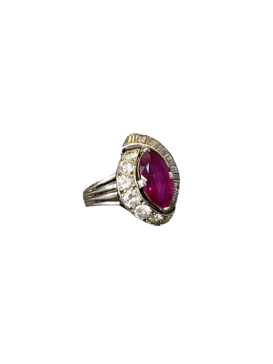 An old Burma pigeon blood ruby ring
