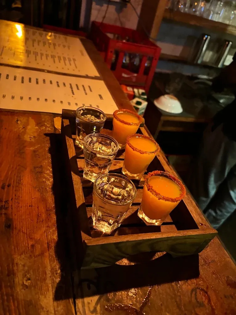 Tequila shots paired with chasers