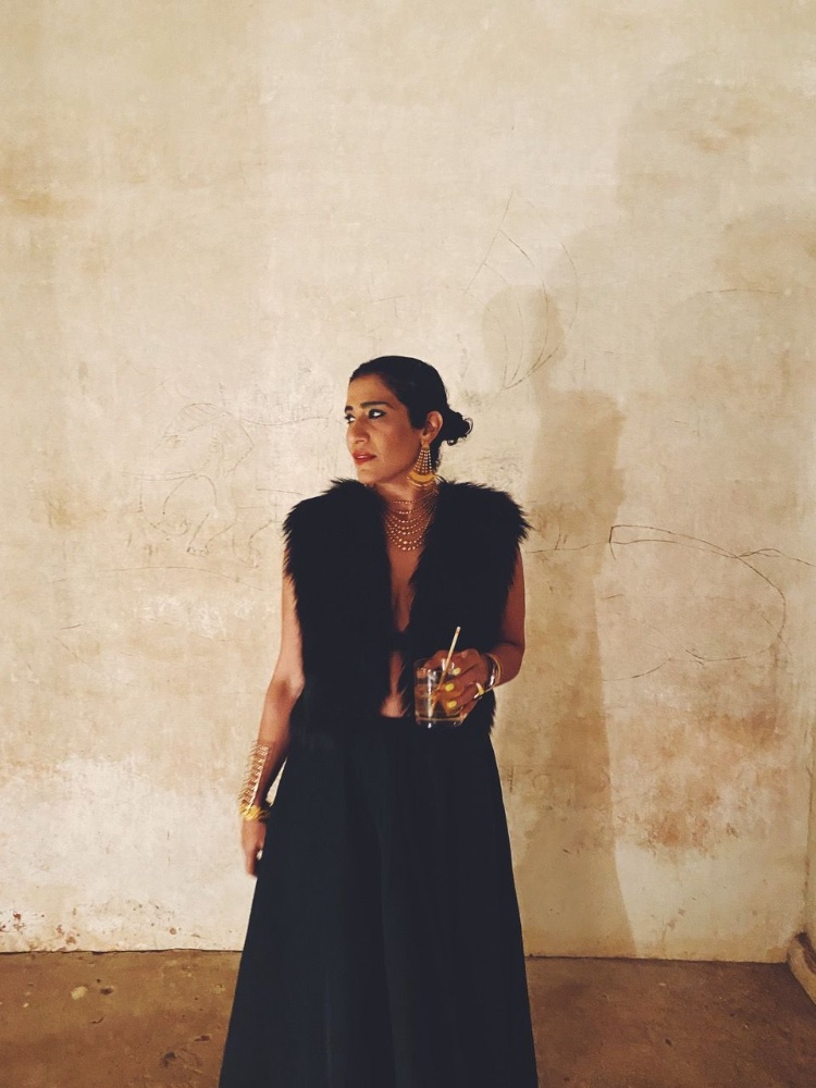 A red lip and kohl-lined eyes are her failsafe beauty moves