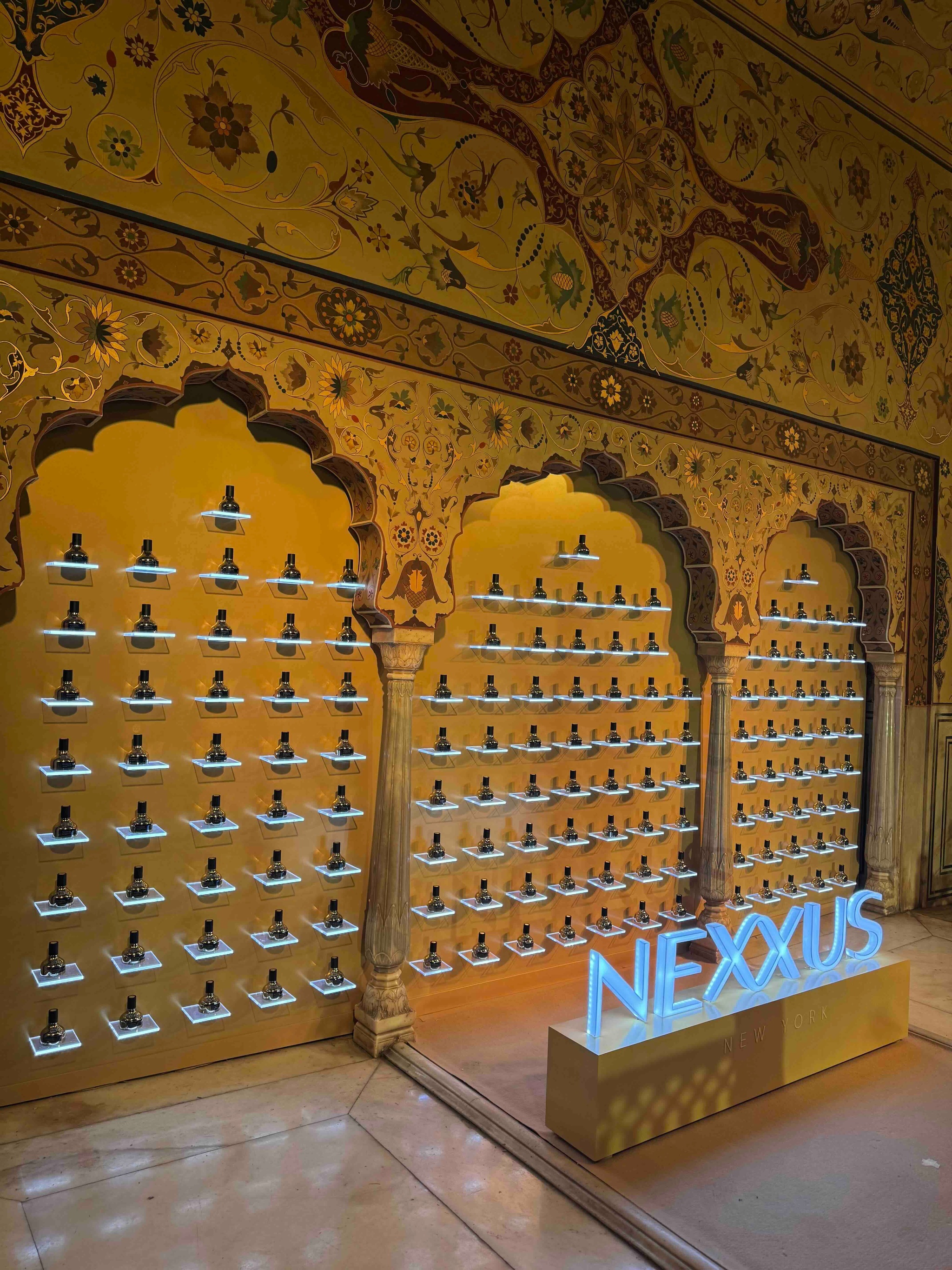A wall of Nexxus Promend Oil Resurrection serum at City Palace