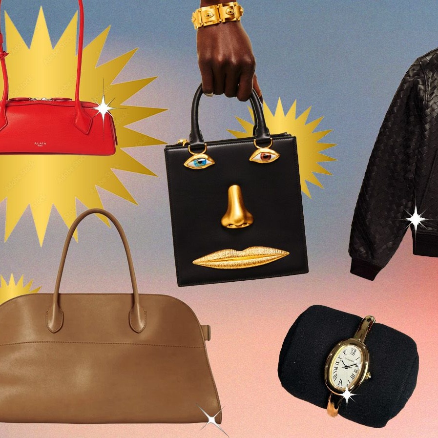 Private stylist and shopper Amrita Singh shares 2025's most coveted fashion items: Alaia Teckel bag, Schiaparelli Face bag, The Row Marguax EW, Bottega Veneta intrecciato jacket, Cartier Baignoire, and the Hermes shoulder Birkin