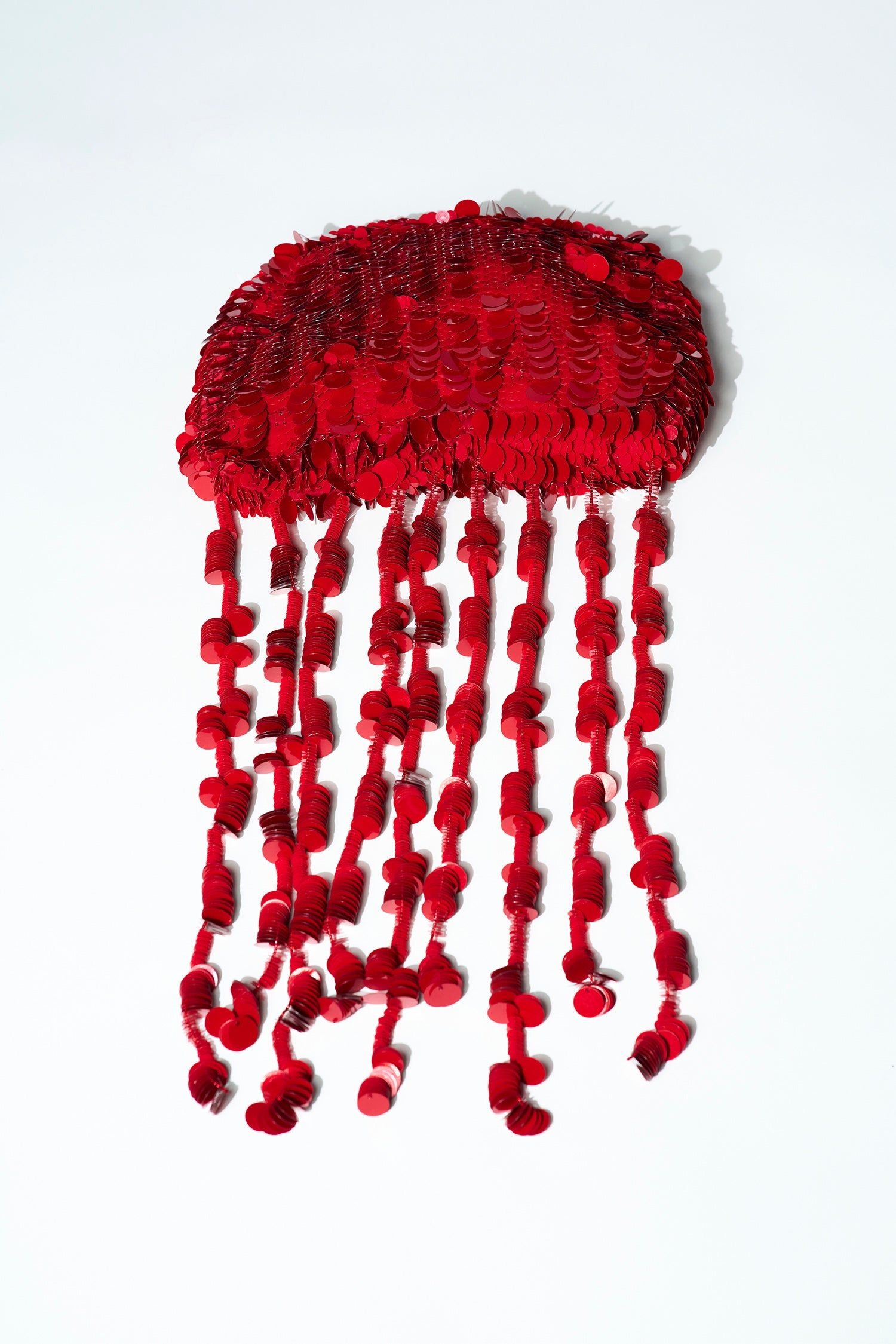 431-88 Sequa Clutch Bag in red sequins