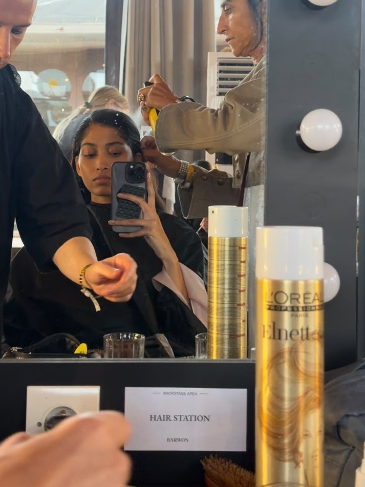 Arya Bendkhale at Giorgio Armani