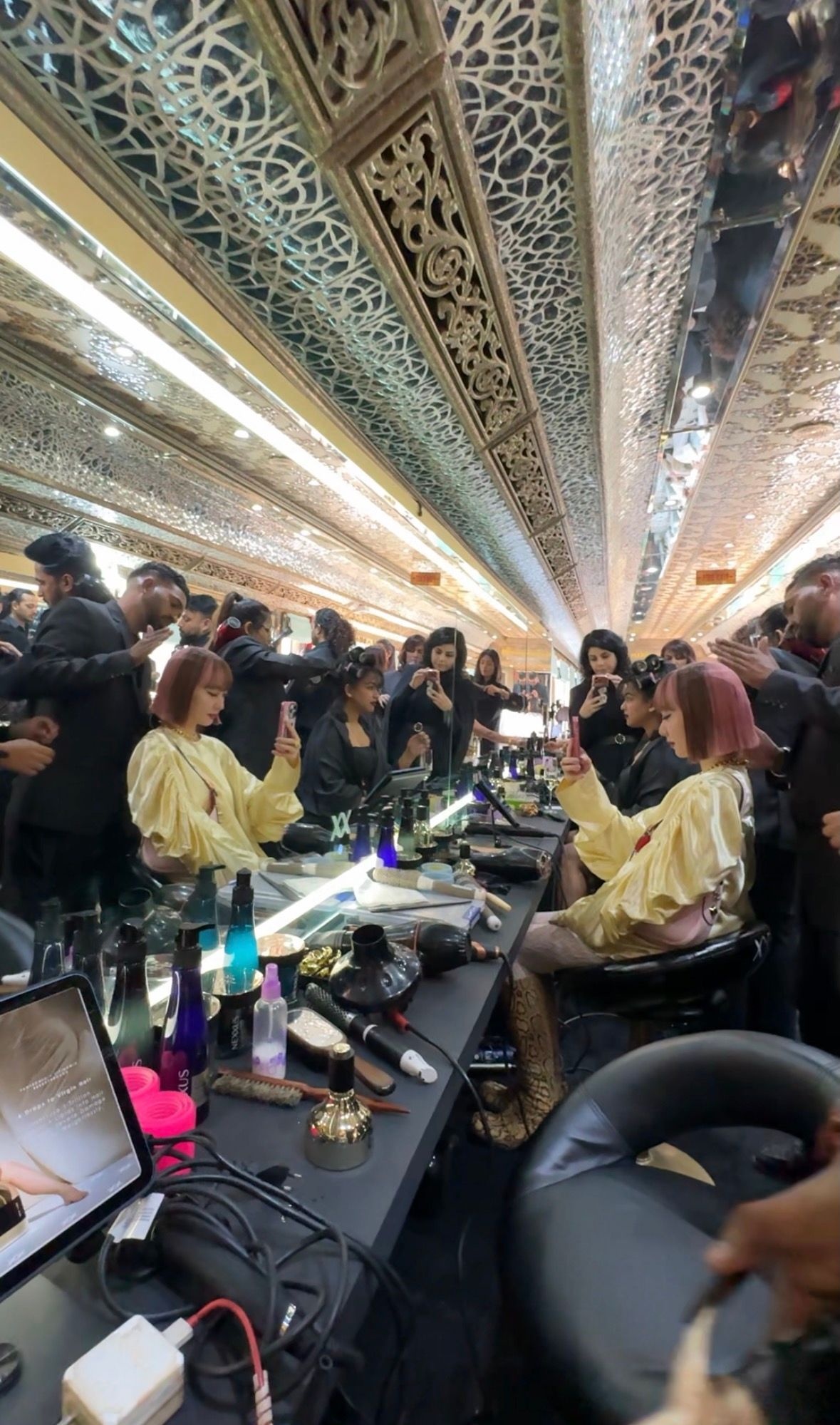 The Nexxus salon on the Palace on Wheels