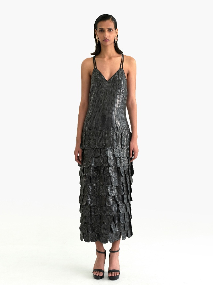 Tiered Tab strappy dress, AFEW Rahul Mishra in The Nod's guide to Diwali outfits