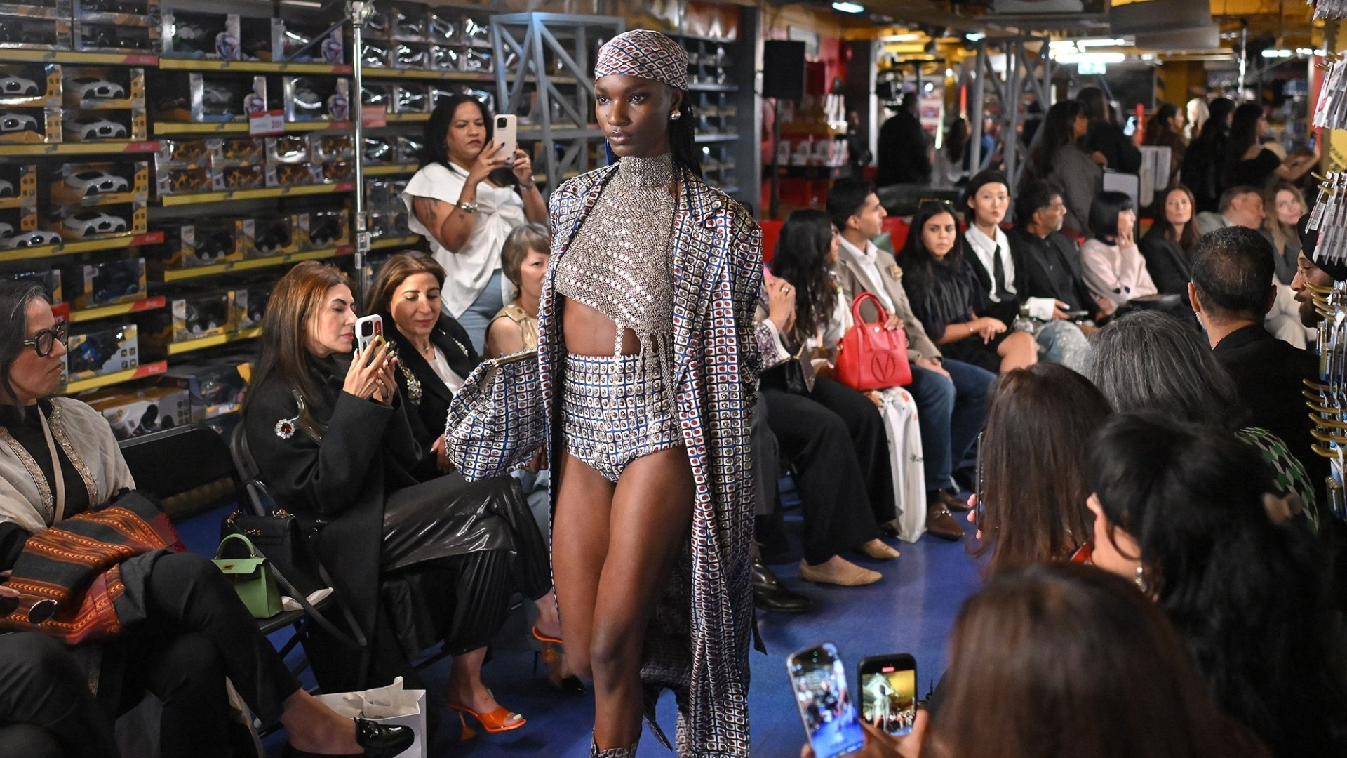 A look from the AK-OK Anamika Khanna spring/summer 2026 show at London Fashion Week