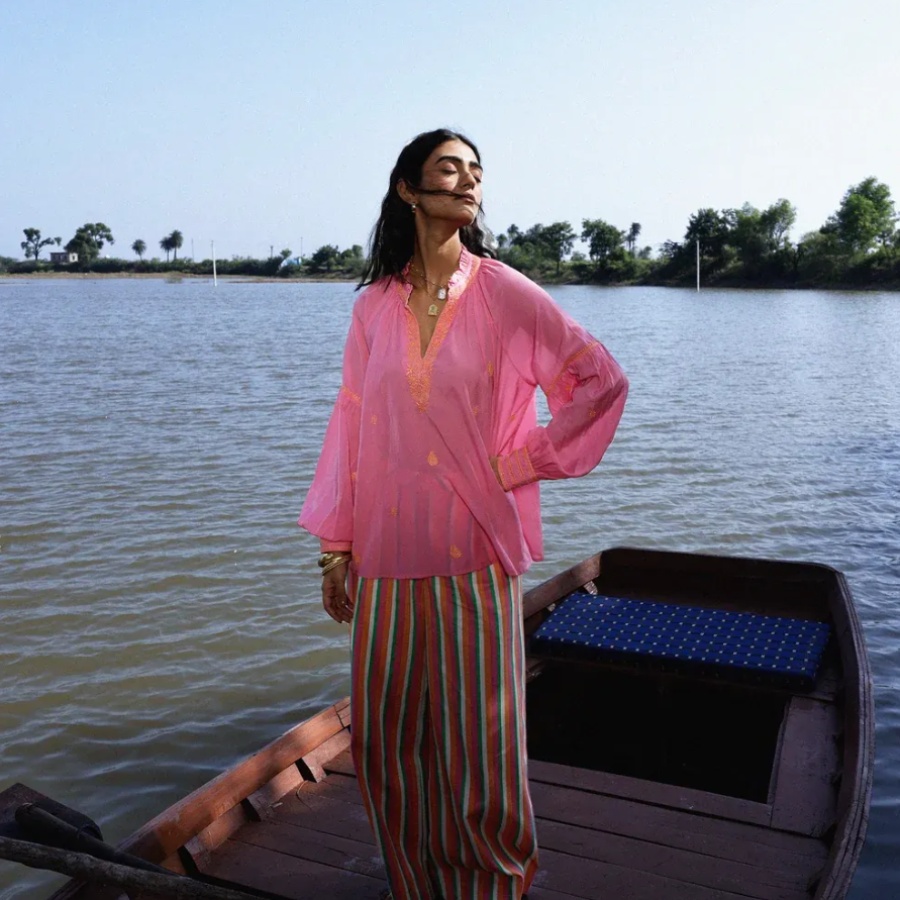 The Raw India AMER Stripe pants