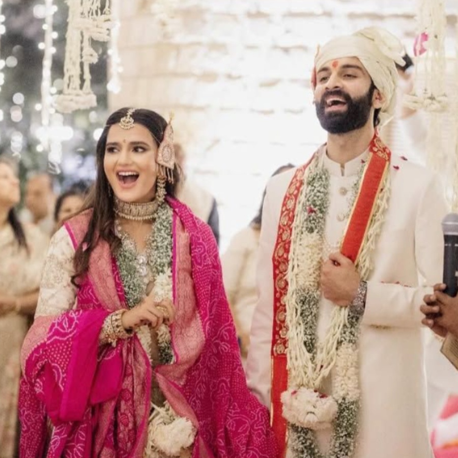 Aavriti Jain, founder of jewellery brand Dhora, at her wedding at Rambagh Palace in Jaipur