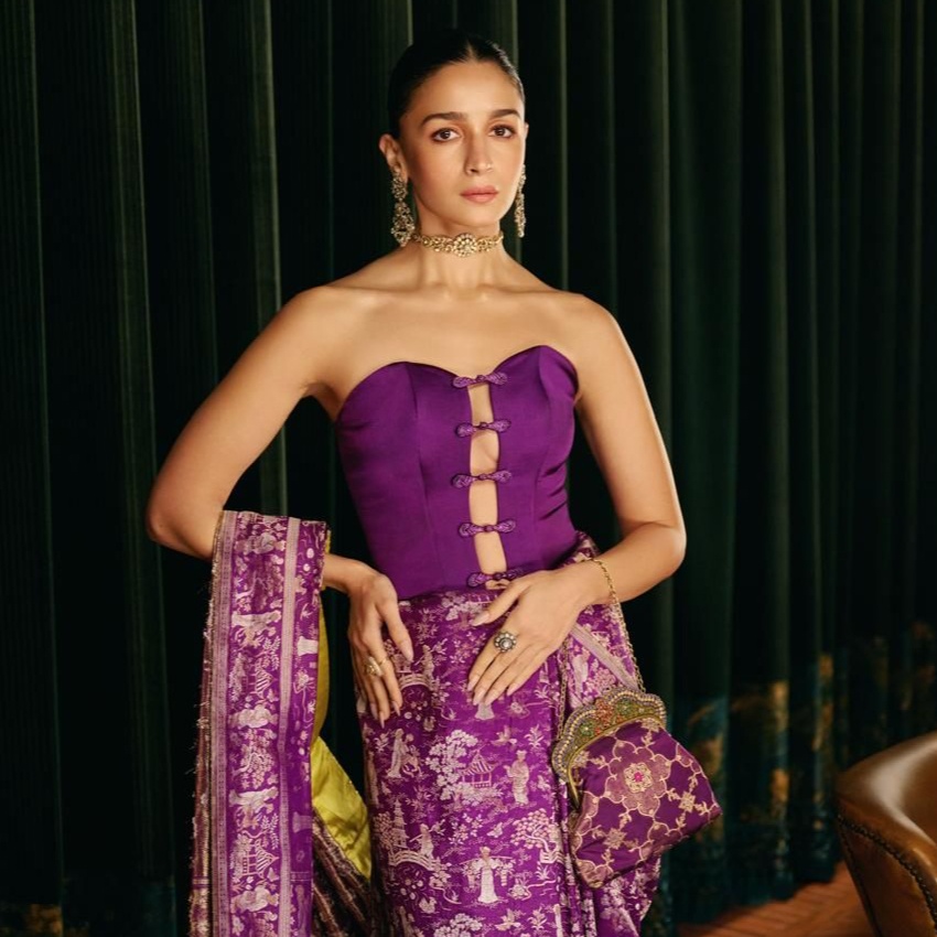 Alia Bhatt with the Indraneel bag by Meera Mahadevia