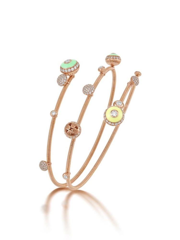 Aneka Poetry in Motion Cadence Yellow-Green Wrap Bangle