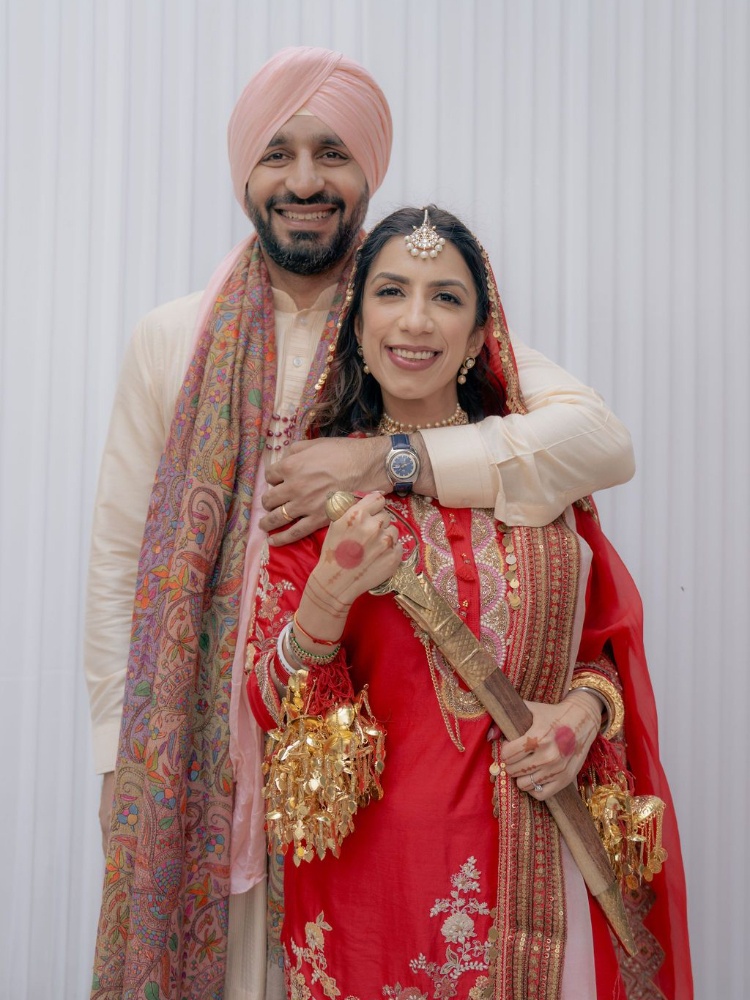Anjali Batra and Rahoul Singh at their Anand Karaj