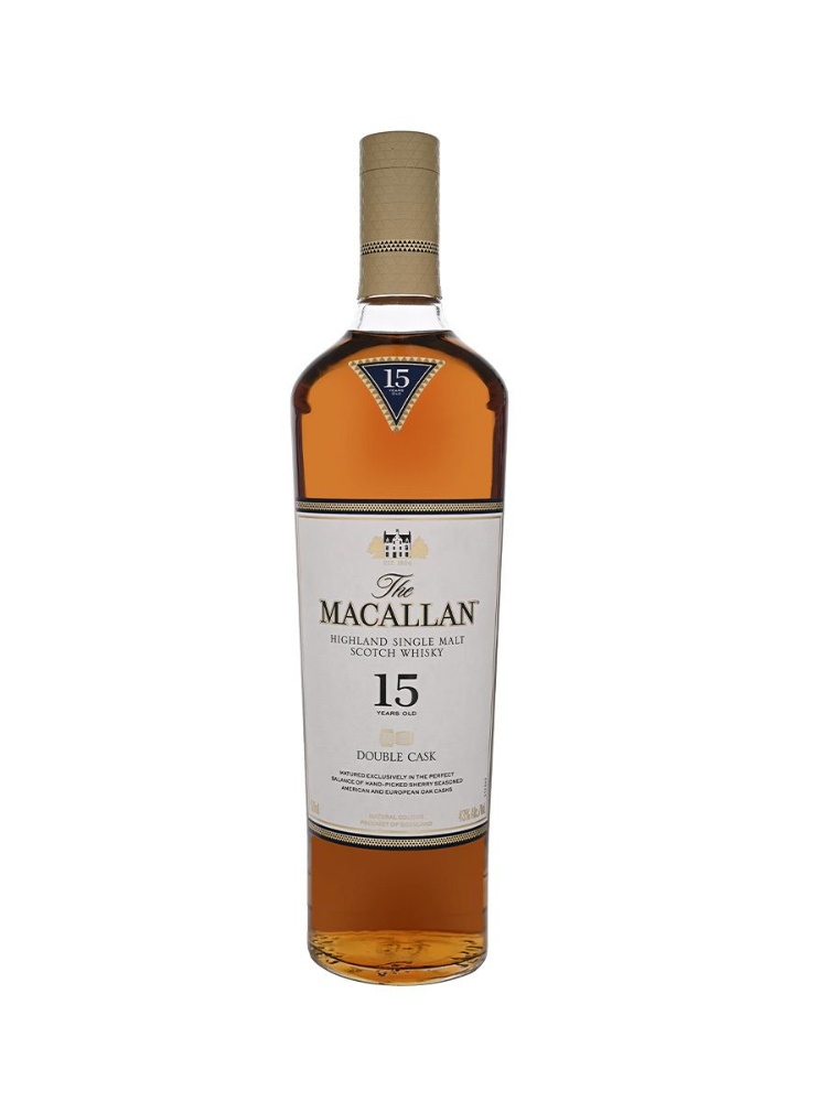 The Macallan 15-year-old single malt whisky, ₹18,000 approx