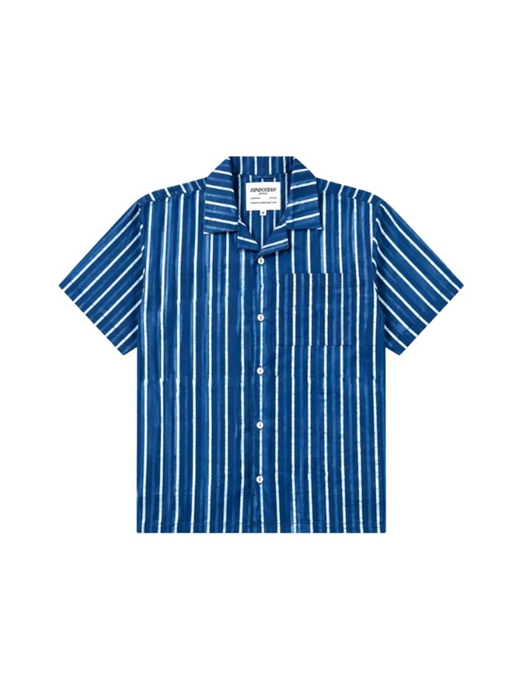 Neel Stripes ajrakh shirt, Hindostan Archive, ₹3,520