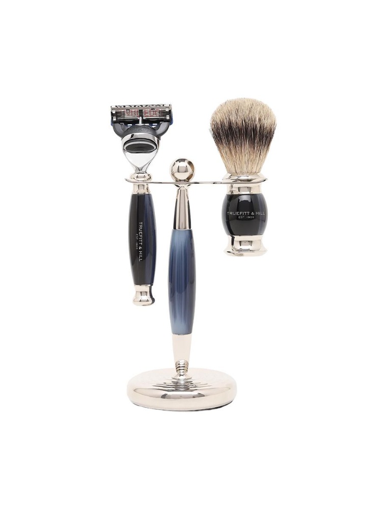 Edwardian collection Blue Opal fusion shaving set, Truefitt & Hill, ₹42,800