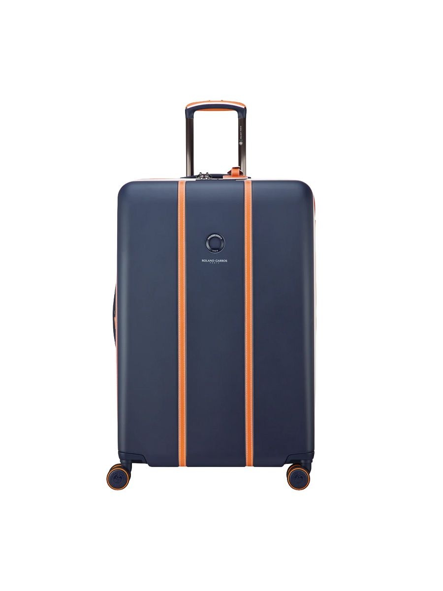 Roland Garros Navy Cadence large expandable hardside checked luggage, Delsey Paris, ₹43,000