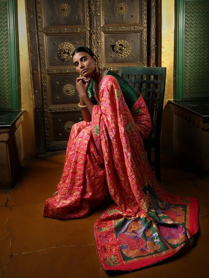 Asha Gautam Bandhani sari