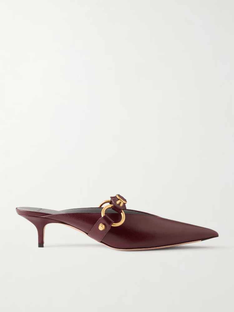 City embellished leather mules, Balenciaga