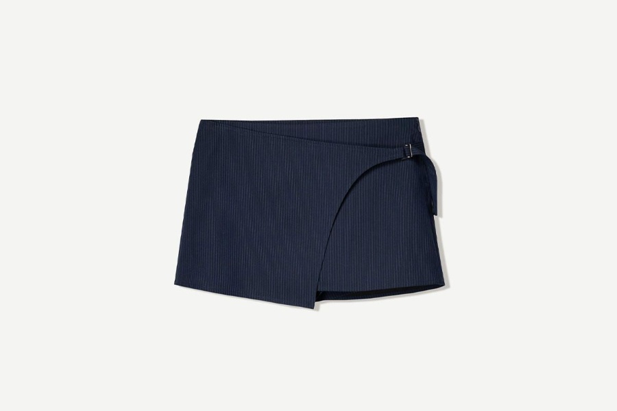 Bershka mini skort with side buckle