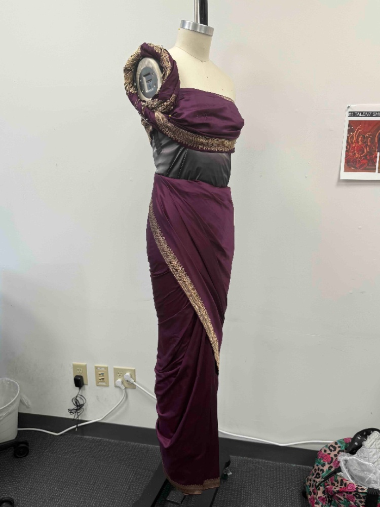 Maya's purple Tilfi sari worn in Best of the Best